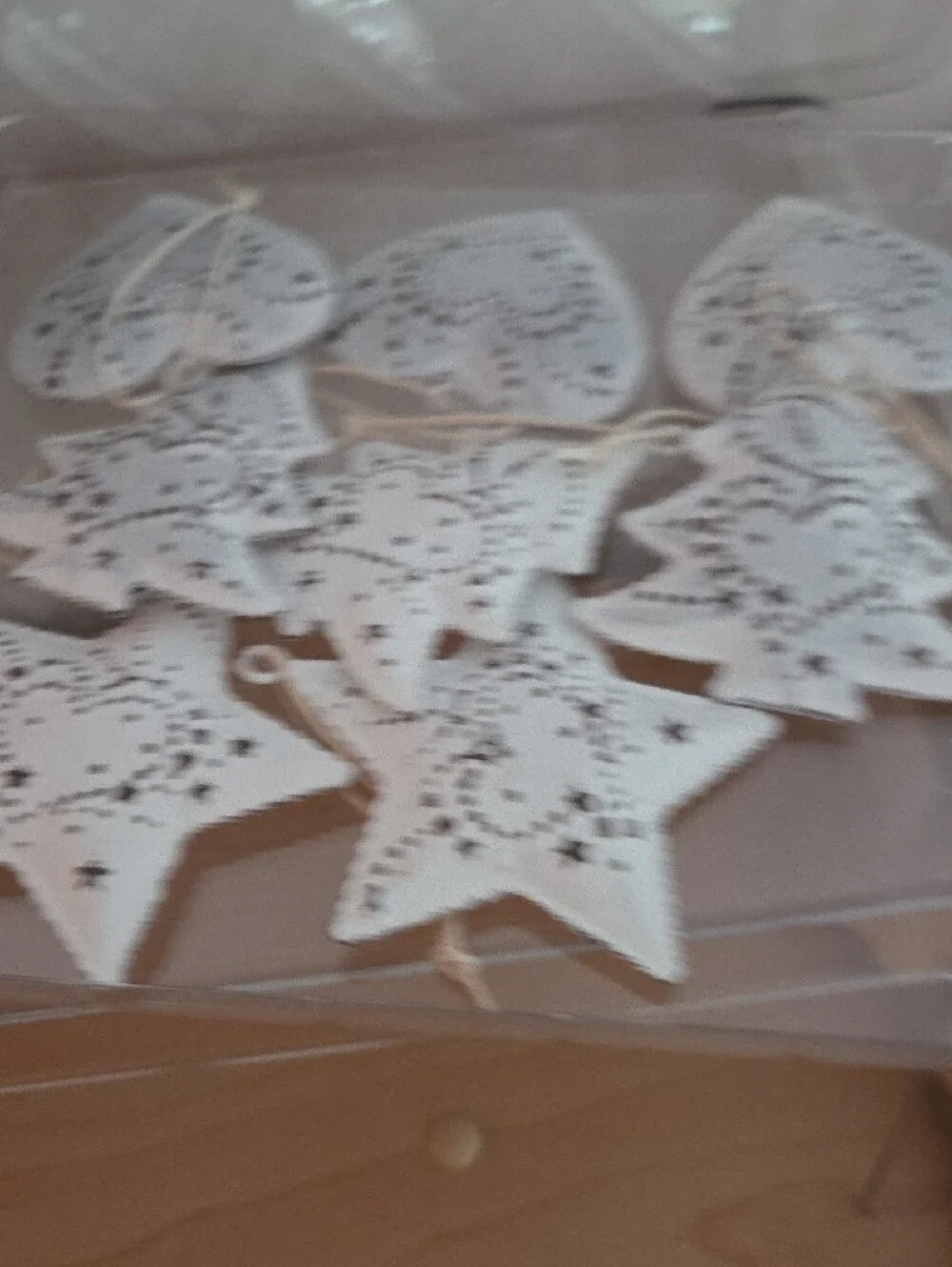 White Metal Ornament Set - 9 pcs NIB